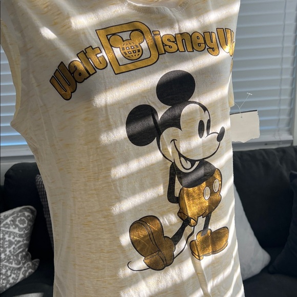 Disney Gold Mickey Mouse Women's Tank Top - Picture 4 of 10